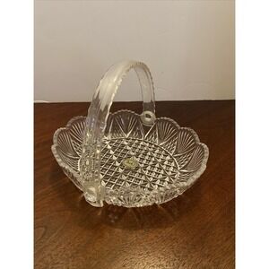 Studio Crystal By Studio Silversmiths Crystal Basket , Made In Japan